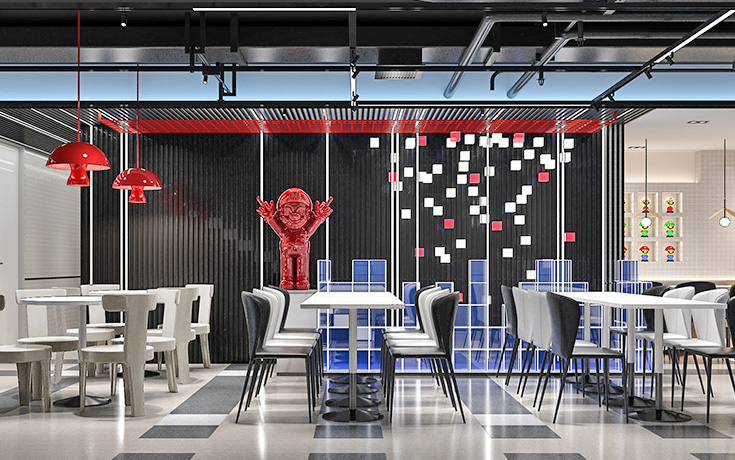 超级玛丽主题-尚美科技大厦​员工食堂设计