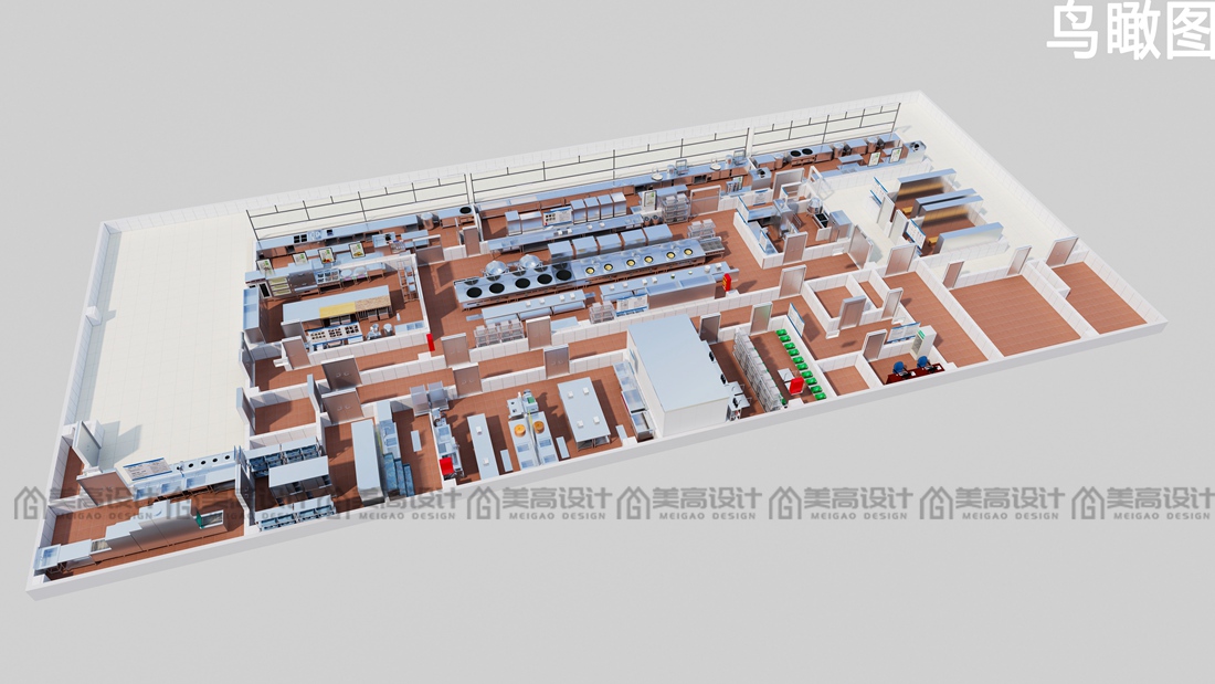 学校食堂厨房设计设备效果图-鸟瞰图.jpg