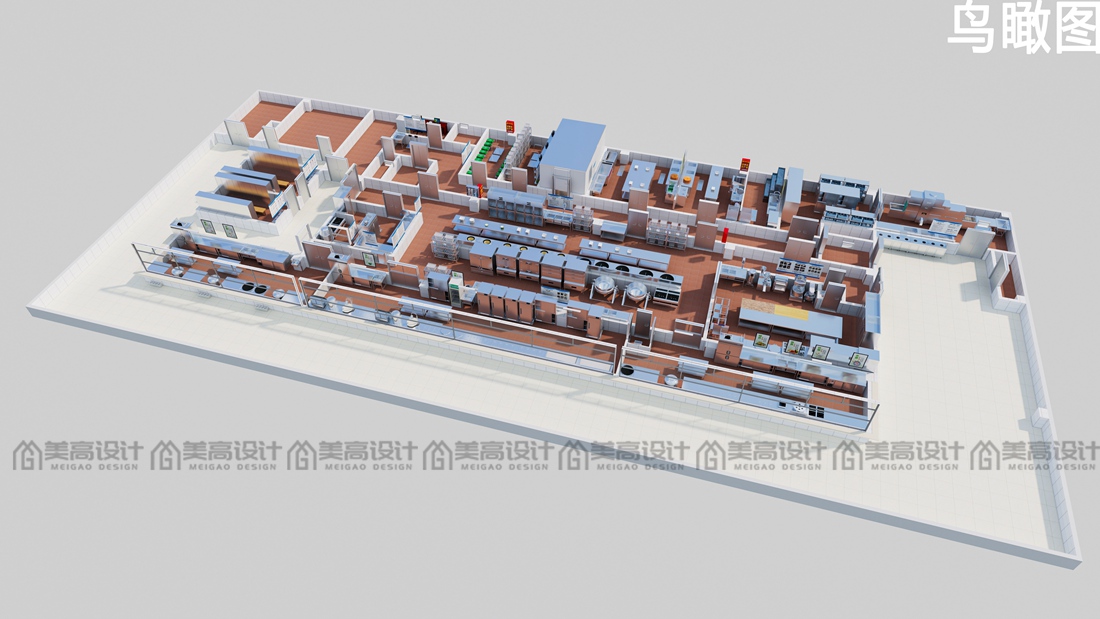 学校食堂厨房设计设备效果图-鸟瞰图2.jpg