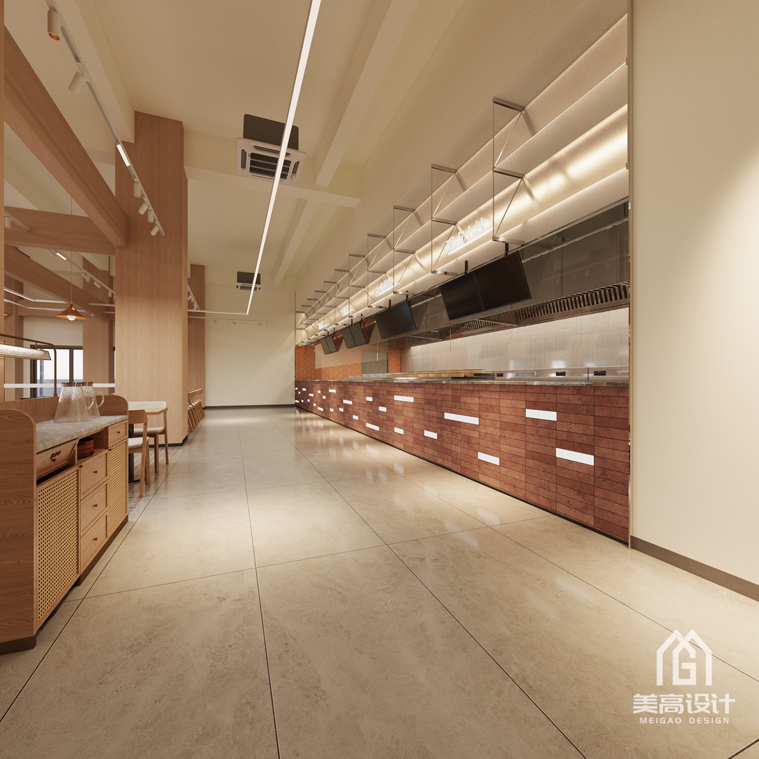 江西省赣州市大数据产业园区员工餐厅设计装修效果图