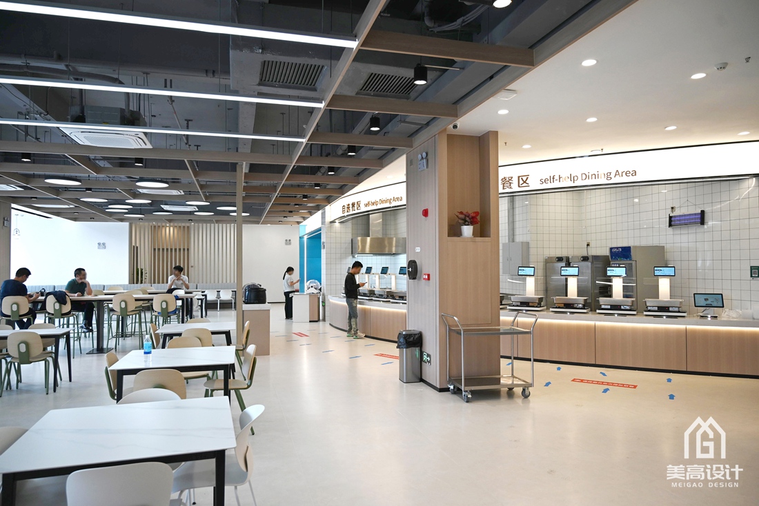 零壹科技园员工食堂设计完工实景照 零壹科技园员工食堂设计完工实景照