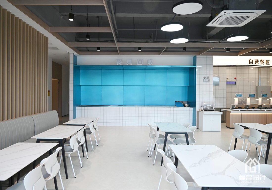 零壹科技园员工食堂设计完工实景照 零壹科技园员工食堂设计完工实景照