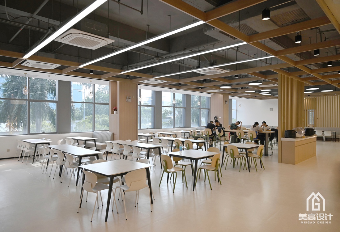 零壹科技园员工食堂设计完工实景照 零壹科技园员工食堂设计完工实景照