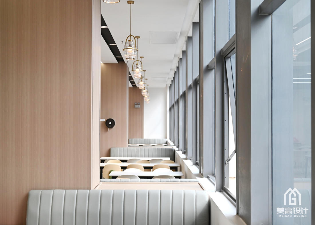 零壹科技园员工食堂设计完工实景照 零壹科技园员工食堂设计完工实景照