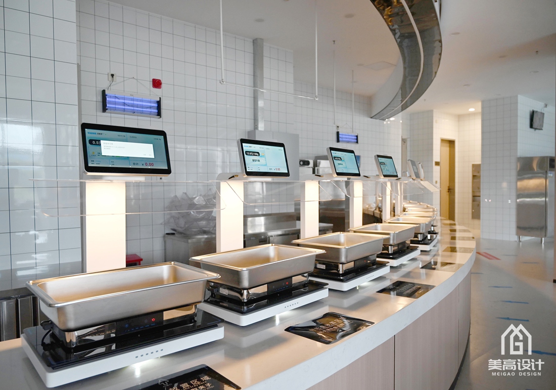 零壹科技园员工食堂设计完工实景照 零壹科技园员工食堂设计完工实景照