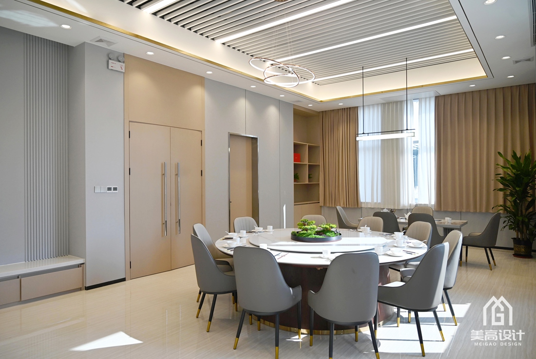 零壹科技园员工食堂设计完工实景照 零壹科技园员工食堂设计完工实景照