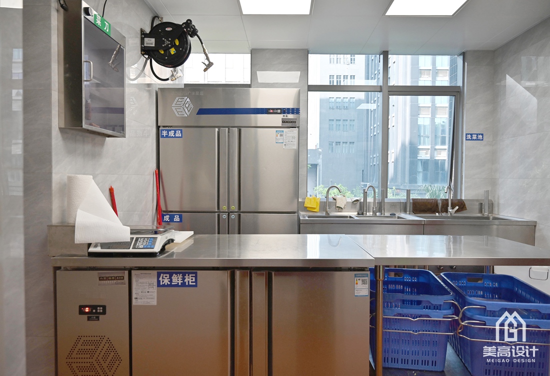 零壹科技园员工食堂后厨设计完工实景照 零壹科技园员工食堂后厨设计完工实景照