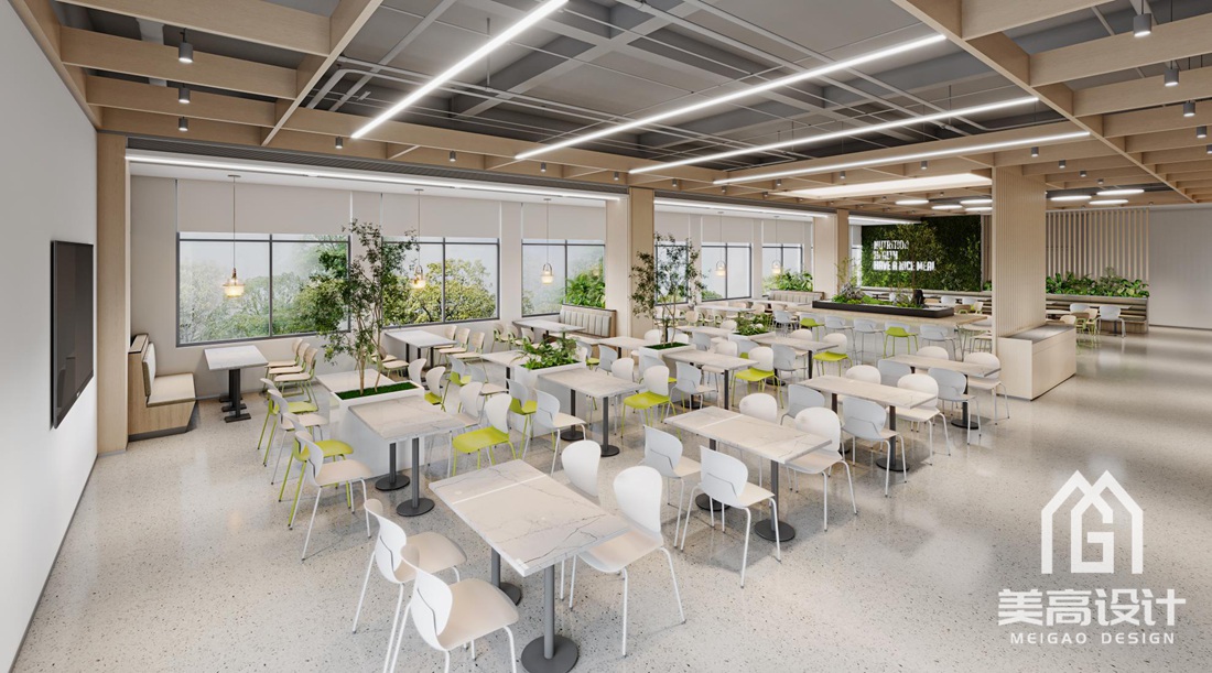科技企业员工食堂设计效果图-就餐区 科技企业员工食堂设计效果图-就餐区
