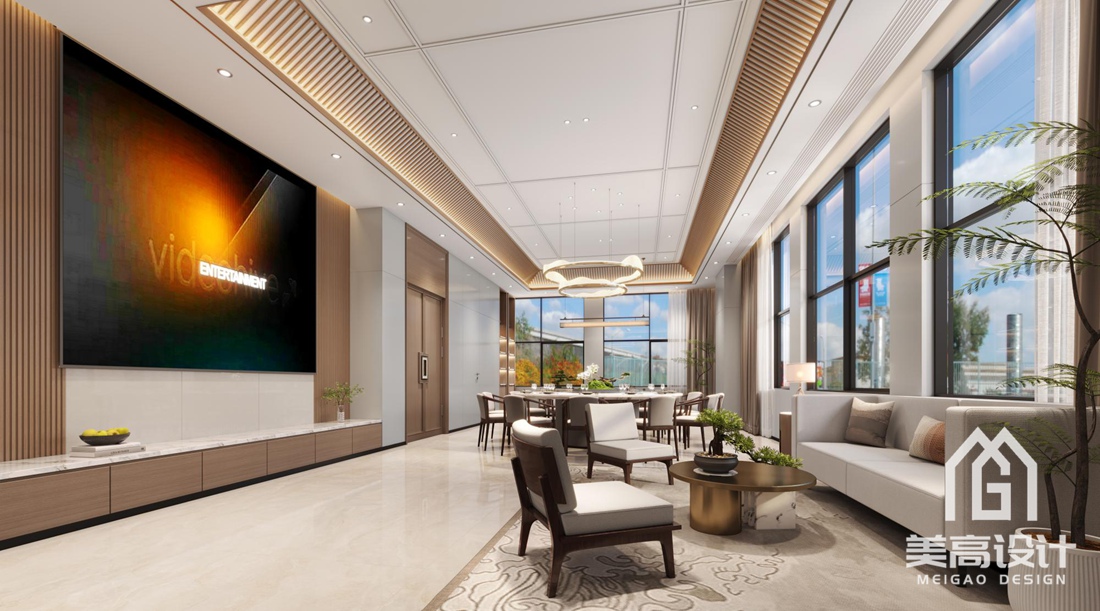 科技企业员工食堂设计效果图-大包间 科技企业员工食堂设计效果图-大包间