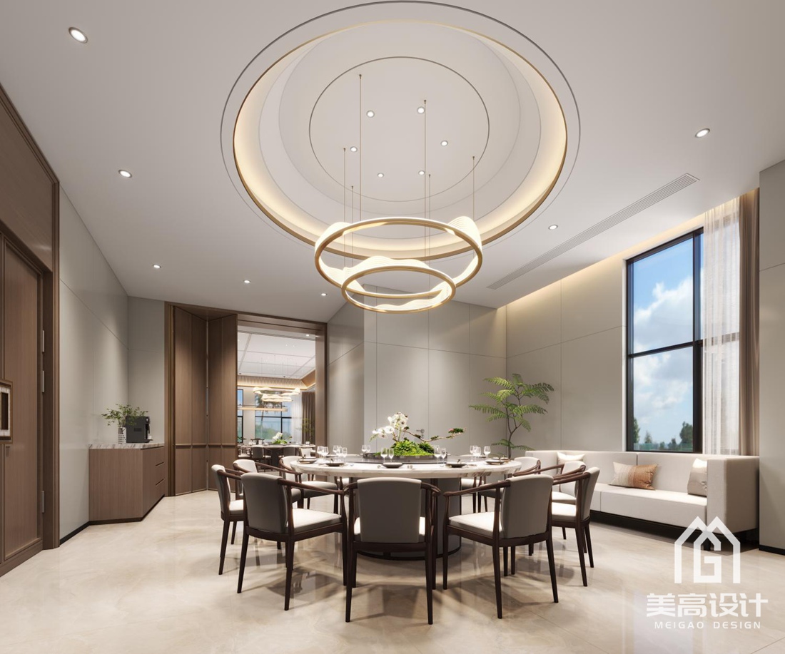 科技企业员工食堂设计效果图-小包间 科技企业员工食堂设计效果图-小包间