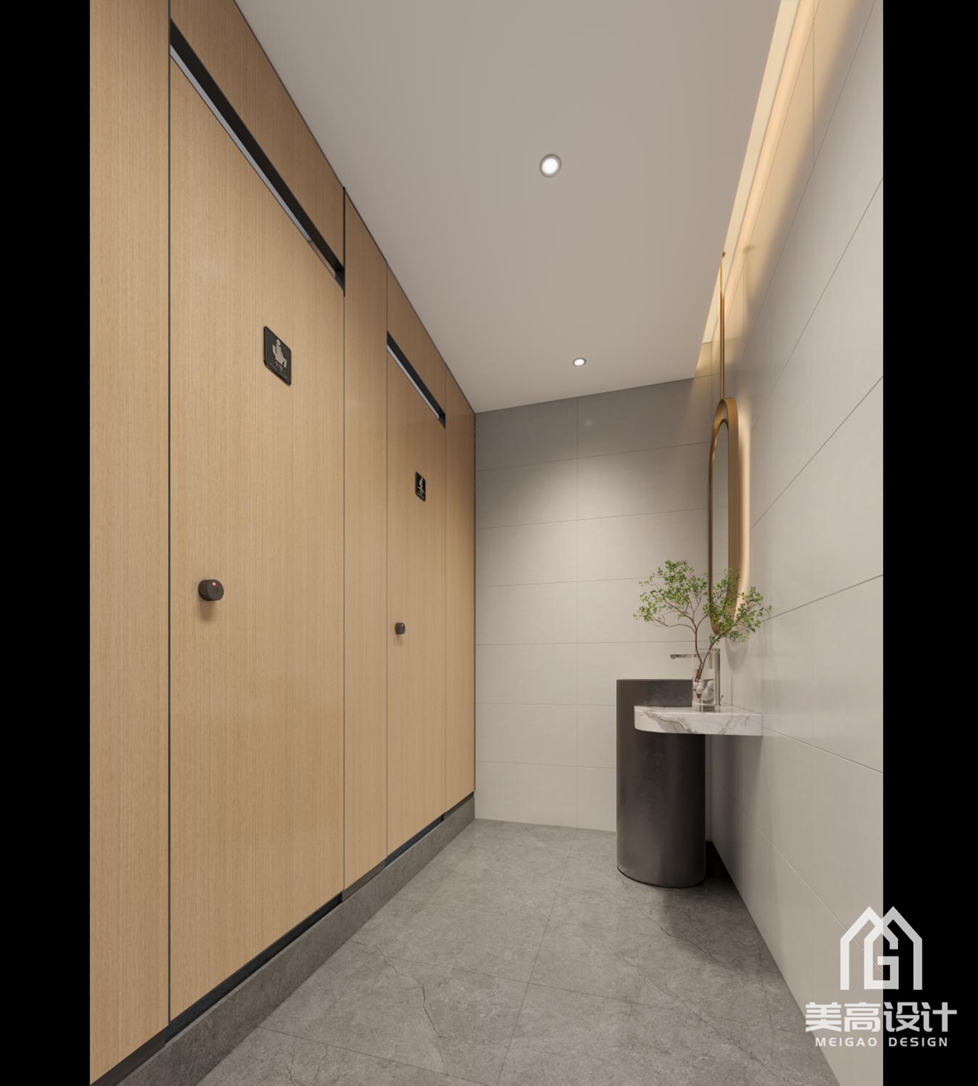 科技企业员工食堂设计效果图-女卫效果图 科技企业员工食堂设计效果图-女卫效果图