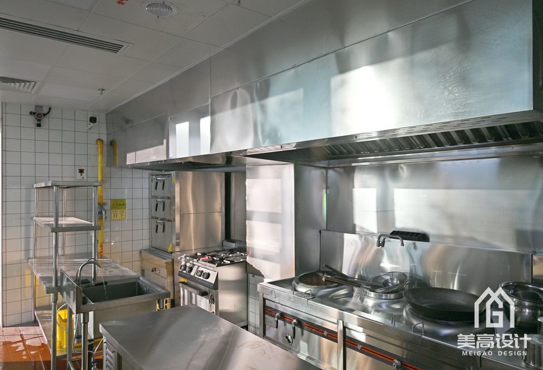 企业餐厅后厨装修实景 企业餐厅后厨装修实景