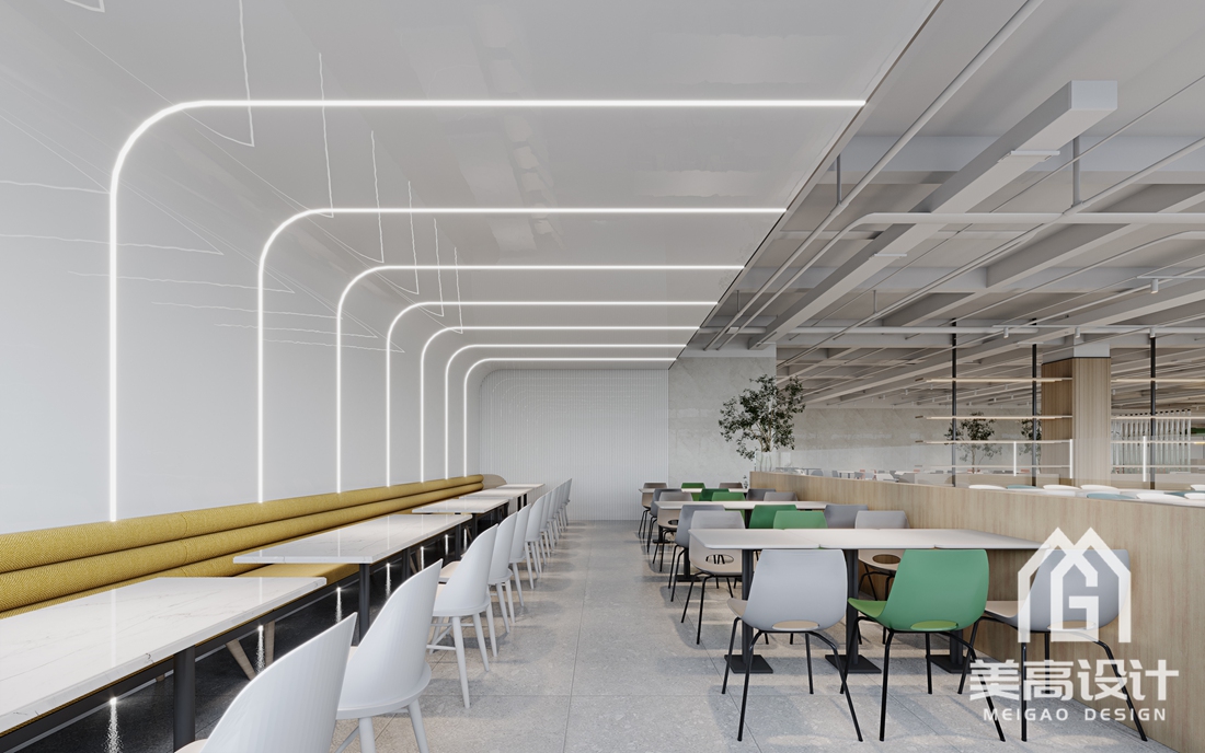 企业员工食堂装修设计效果图 企业员工食堂装修设计效果图