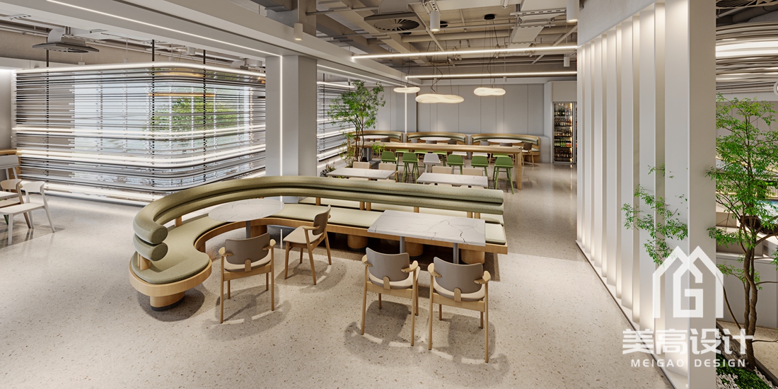 工厂食堂装修设计-用餐B区