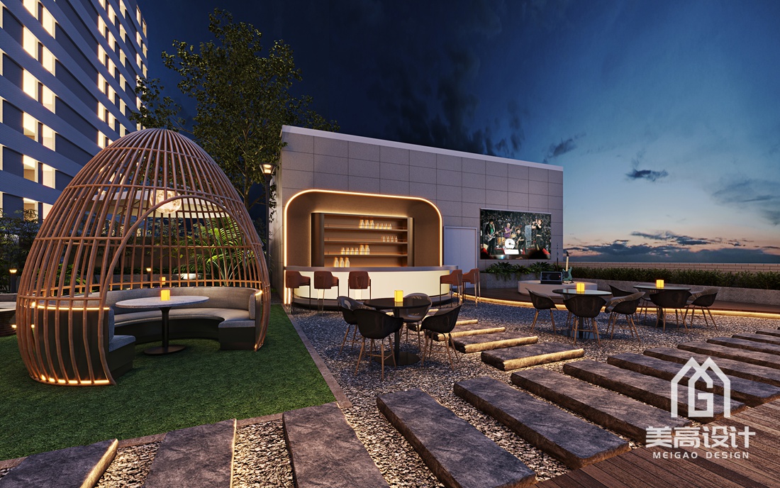 广东财经大学第四食堂露台餐厅设计-水吧