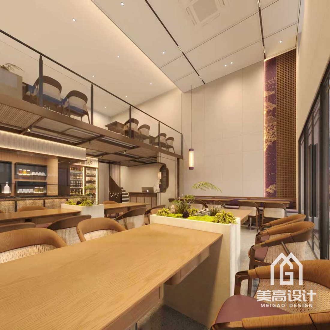 豫来豫有烩面小馆餐饮店设计案例效果图