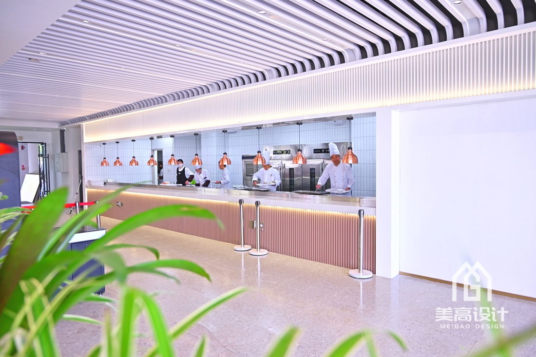 企业员工食堂装修实景照