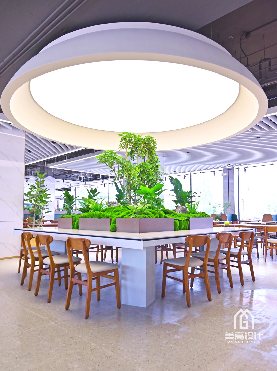 企业员工食堂装修实景照