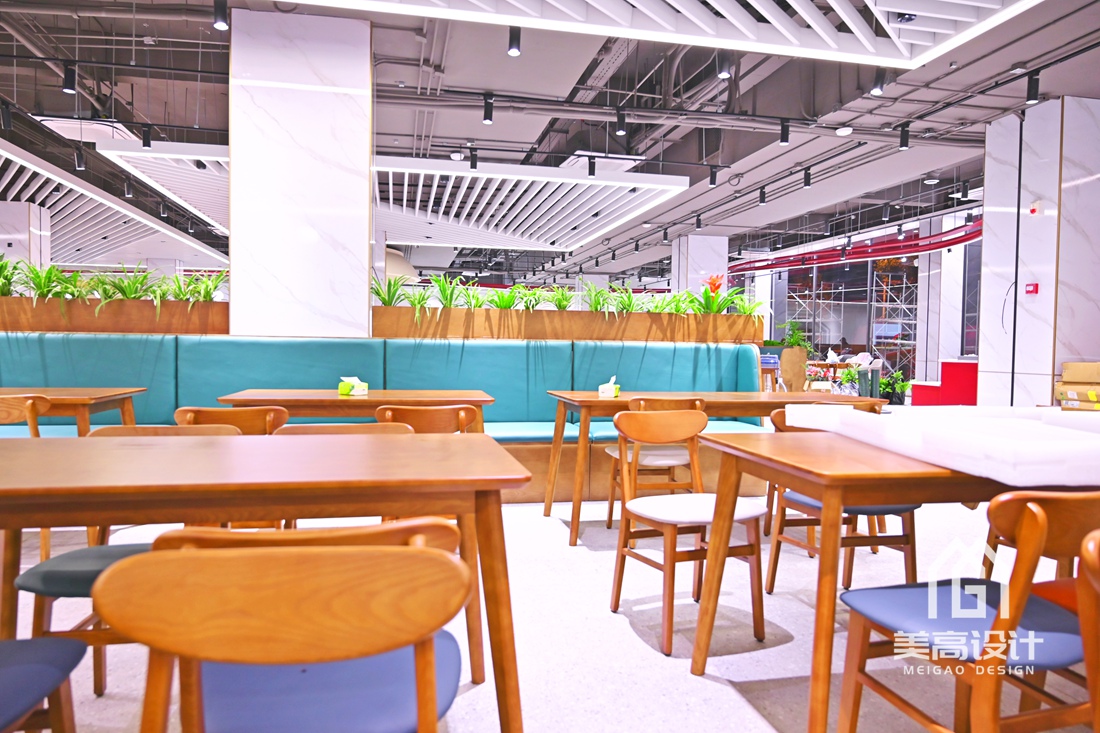 企业员工食堂装修实景照