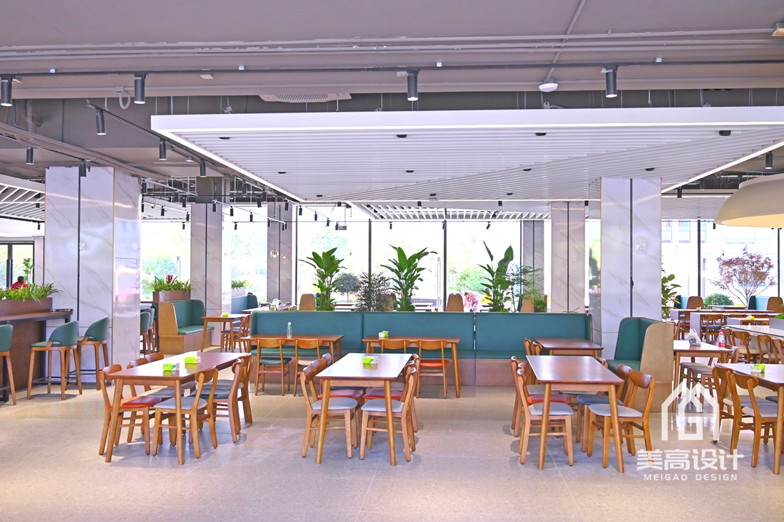 企业员工食堂装修实景照