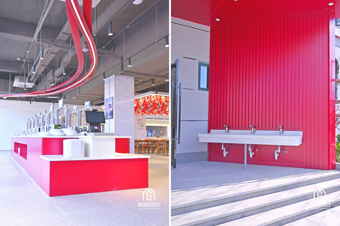 企业员工食堂装修实景照