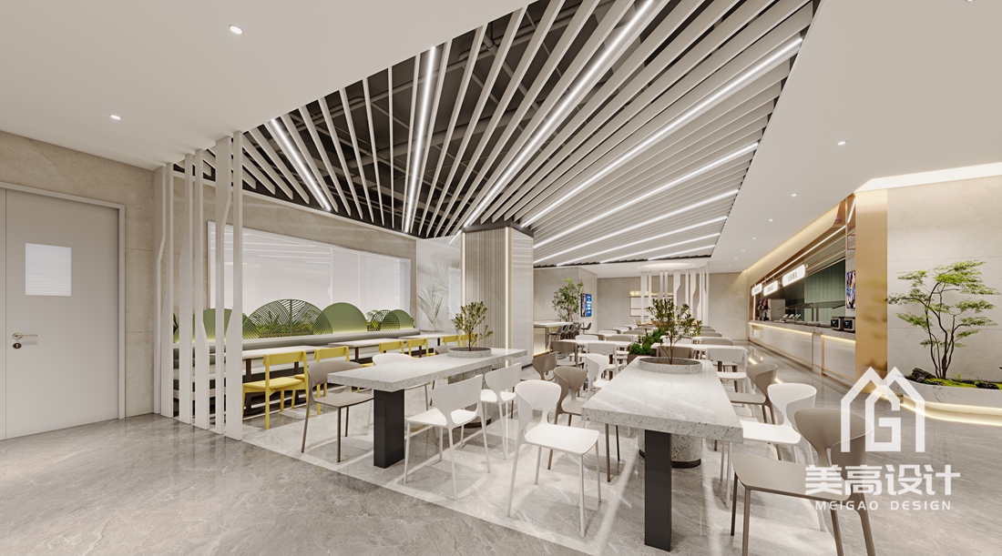 深圳四季酒店员工餐厅装修效果图