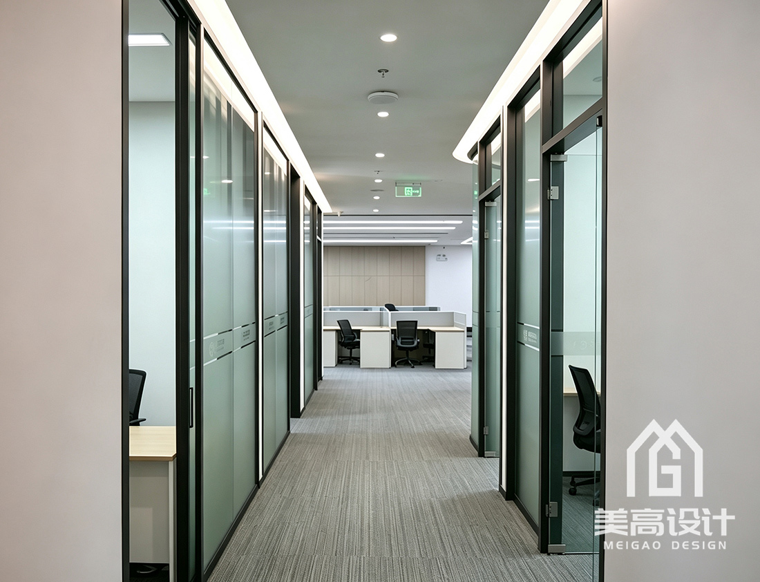 金融公司办公室装修实景图
