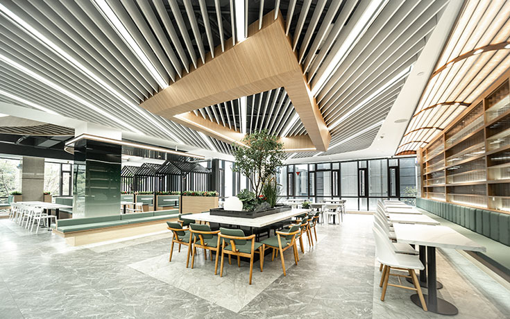 漳州国贸智谷员工餐厅装修实景案例